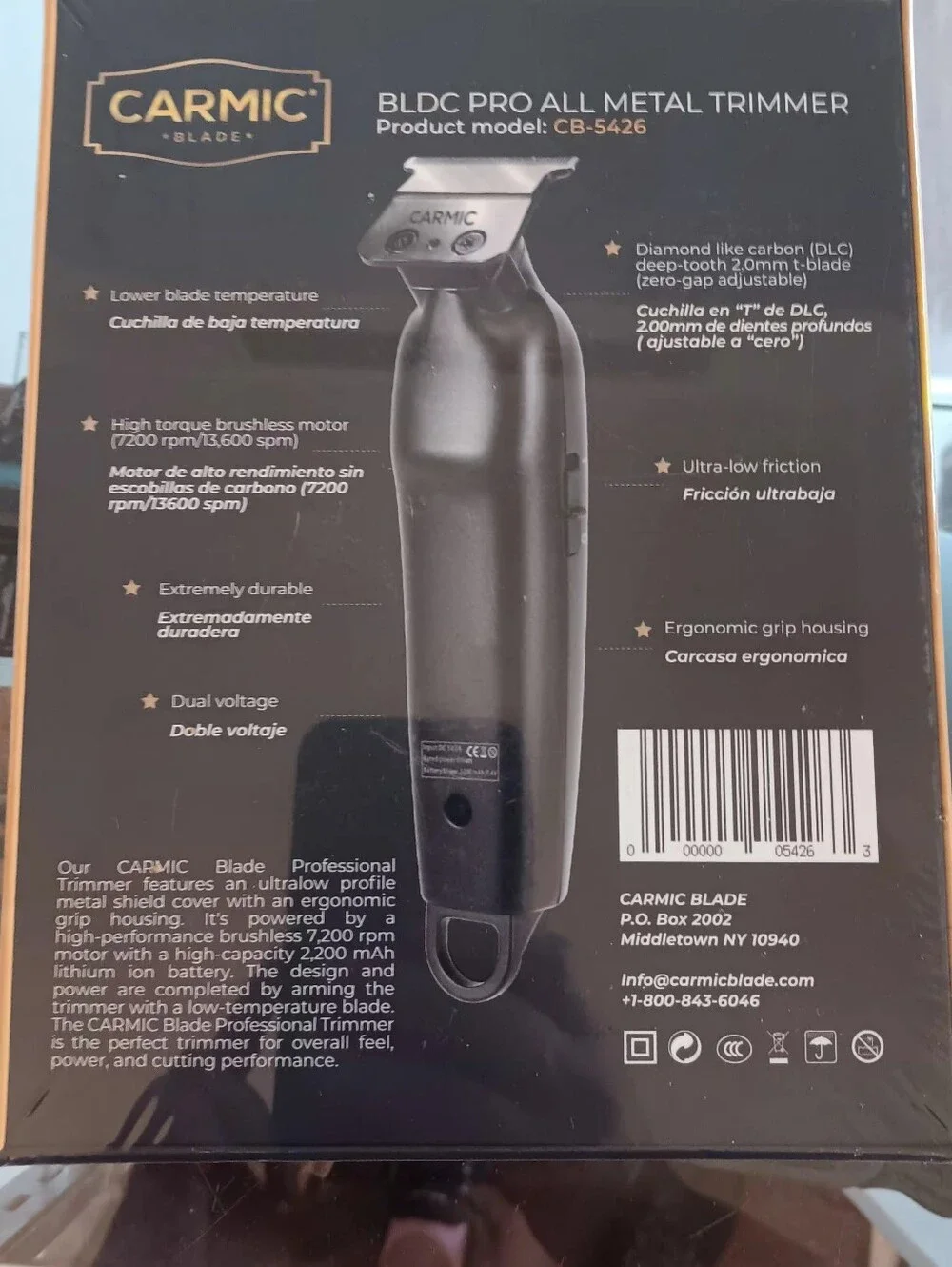Professional Hair Trimmer — Black & Gold